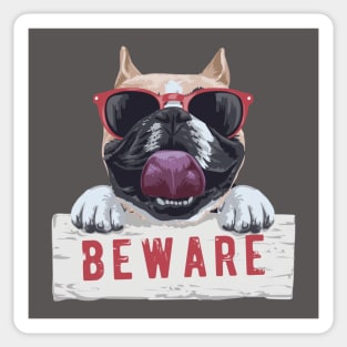 Beware of Frenchie Sticker